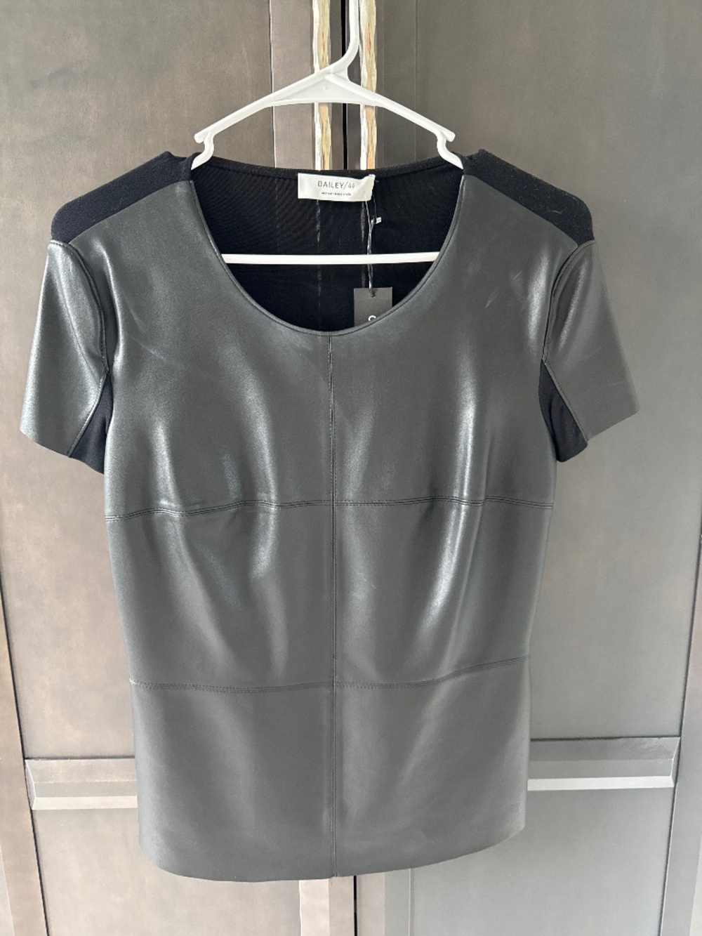Front side leather tshirts